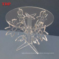 8Inches Flower Shaped Crystal Display Clear Acrylic Wedding Cake Stand